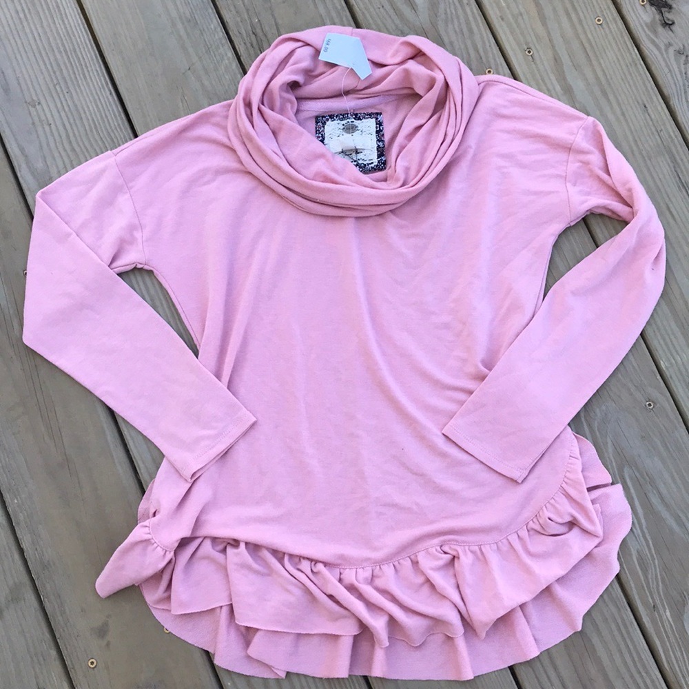 Long ruffled Tunic sweater